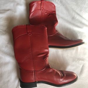 Acme Red Beautiful Vintage Boots